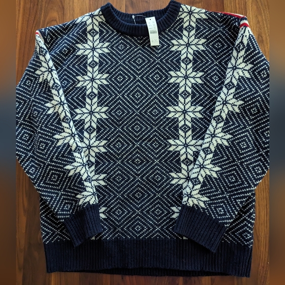 NWT JCrew Lambswool Jacquard Nordic Ski Sweater - Size M - Picture 8 of 13